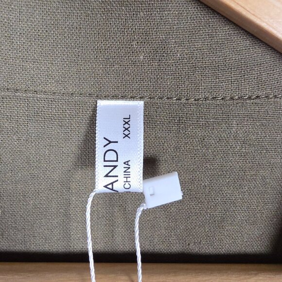 Coofandy Shirt Mens Size 3XL Open Camp Collar Linen Blend Canvas Beach SS NWT - Picture 6 of 11